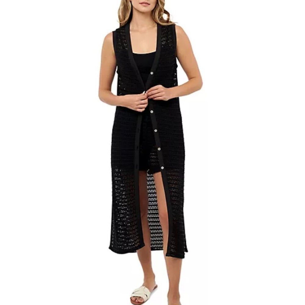 NWT Edited By Remi Bader Women's Crochet Cardigan, Size Large